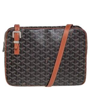 Goyard Brown/Black Goyardine Coated Canvas Yona MM Bag