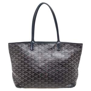 Goyard Black Goyardine Coated Canvas and Leather Artois Pm Tote