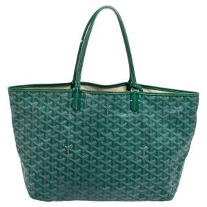 Goyard Green Goyardine Coated Canvas St. Louis PM Tote