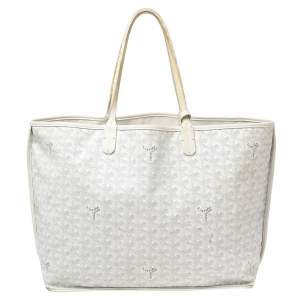 Goyard White Coated Canvas Saint Louis PM Tote 