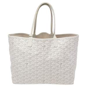 Goyard White Goyardine Coated Canvas St.Louis PM Tote