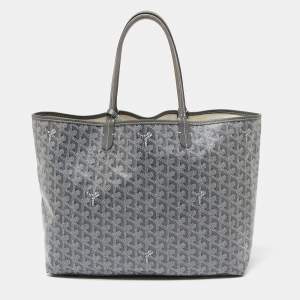 Goyard Grey Goyardine Coated Canvas and Leather Saint Louis PM Tote
