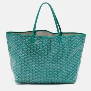 Goyard Green Goyardine Coated Canvas Saint Louis GM Tote