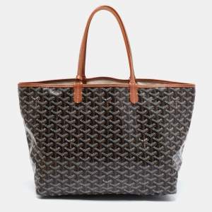 Goyard Brown Goyardine Coated Canvas and Leather Saint Louis PM Tote