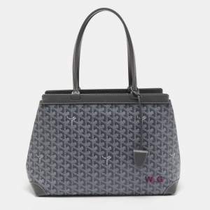 Goyard Grey Goyardine Coated Canvas and Leather Bellechasse PM Tote