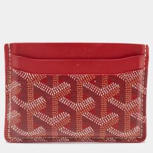 Goyard Red Goyardine Coated Canvas and Leather Saint Sulpice Wallet