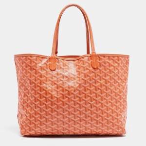 Goyard Orange Goyardine Coated Canvas and Leather Saint Louis PM Tote