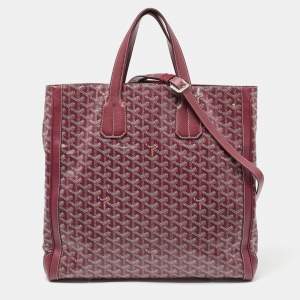 Goyard Burgundy Goyardine Coated Canvas and Leather Voltaire Tote