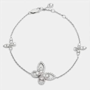 Graff Butterfly Silhouette Diamonds 18k White Gold Bracelet