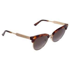 Gucci Black/Brown Tortoise Acetate GG0055S Gradient Cat Eye Sunglasses