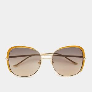 Gucci Brown/Gold Gradient Oversized Sunglasses