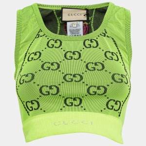 Gucci GG Stretch Rib Knit Crop Tank Top S