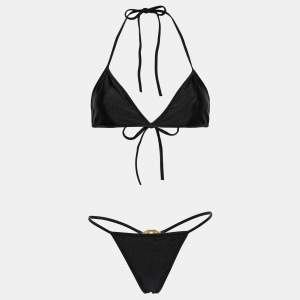 Gucci Black Jersey Interlocking G Bikini L