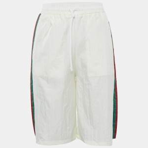 Gucci White Nylon Web Drawstring Waist Shorts S