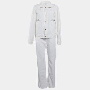 Gucci White Denim Jacket and Jeans Set L Waist 34"