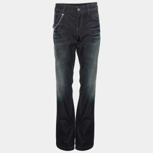 Gucci Faded Navy Stretch Cotton Skinny Flare Jeans M