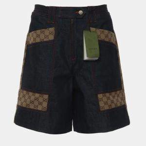 Pre Owned Gucci GG Supreme Denim Shorts