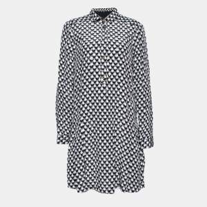 Gucci Black Dot Printed Fil Coupe Midi Dress M