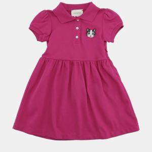 Gucci Pink Pique Cotton Dress Size 12/18M