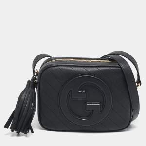 Gucci Black Leather Mini Blondie Shoulder Bag