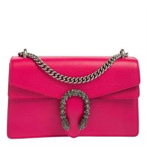 مملوكة مسبقًا Gucci Fuchsia Leather Small Dionysus Shoulder Bag