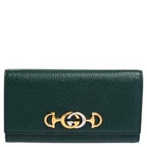 Gucci Green Leather Zumi Wallet
