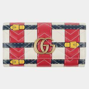 Gucci Multicolor Pattern Leather GG Marmont Wallet
