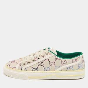 Gucci Multicolor Crystal GG Canvas Tennis 1977 Sneakers Size 38