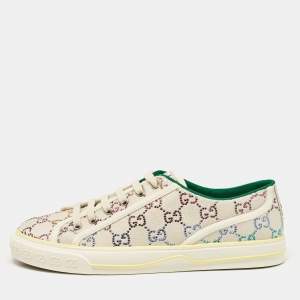 Gucci Multicolor Crystal GG Canvas Tennis 1977 Sneakers Size 42