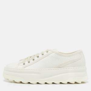 Gucci White GG Canvas Tennis 1977 Treck Sneakers Size 38.5