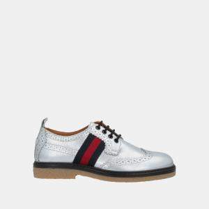 Gucci Silver Leather Brogues 27