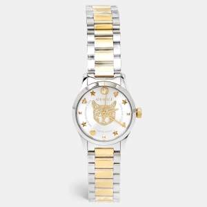 Gucci Silver Stainless Steel G-Timeless YA126596 Women's Wristwatch 27 mm