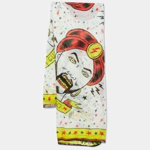 Gucci Yellow Magician Print Cotton Square Scarf