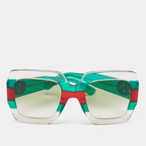 Gucci Green/Red Gradient GG0178S Oversized Sunglasses