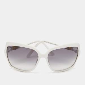 Gucci White/Black Gradient GG 3131/S Bamboo Oversized Sunglasses