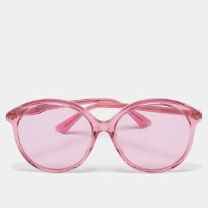 Gucci Pink GG0257SA Oversized Round Sunglasses
