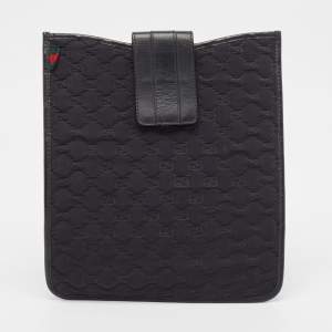 Gucci Black GG Fabric and Leather iPad Case