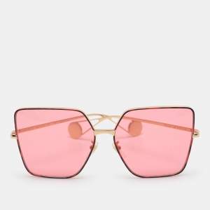 Gucci Pink Gold Tone Metal GG0436S Sunglasses