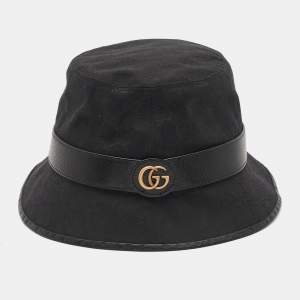 Gucci Black GG Supreme Canvas Bucket Hat M