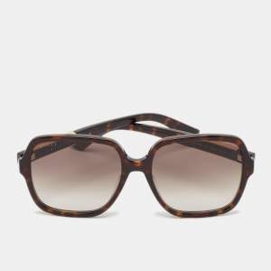 Gucci Dark Brown Gradient GG1189S Logo Square Sunglasses