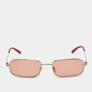Gucci Red/Silver Tone GG1457S Rectangle Sunglasses