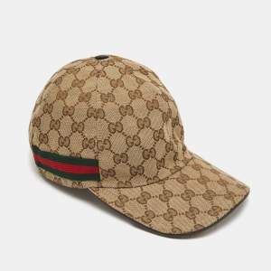Gucci Beige GG Supreme Canvas Baseball Cap S