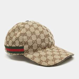 Gucci Beige GG Canvas Baseball Cap M