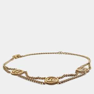 Gucci GG Gold Tone Belt