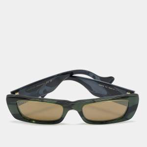 Gucci Green/Grey GG0516S Interlocking G Rectangle Sunglasses