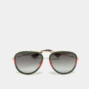 Gucci Green/Black Gradient GG0062S Aviator Sunglasses