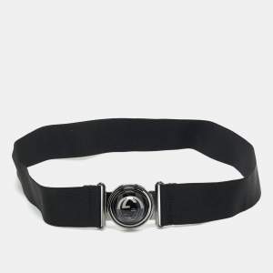 مملوكة مسبقًا Gucci Black Elastic Interlocking G Belt 75 CM