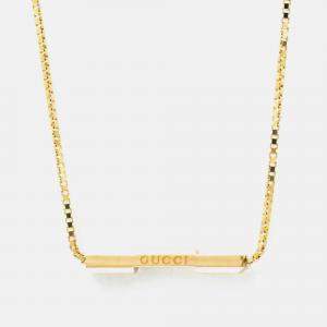 Gucci Link To Love Necklace Pink Gold 18K No Stone Pendant Necklace Pink Gold