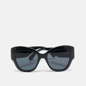Pre Owned Gucci Black GG0808S Butterfly Sunglasses