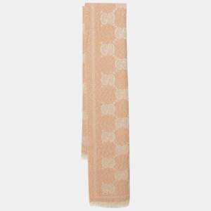 مملوكة مسبقًا Gucci Orange Wool So Lady Moul Nest Scarf